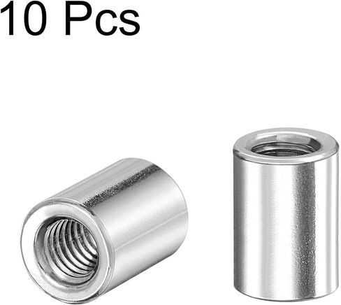 uxcell Round Weld Nuts, M6 x 10mm x 17mm Weld On Bung Female Nut Threaded - 201 Stainless Steel Insert Weldable 10pcs in Saudi Arabia