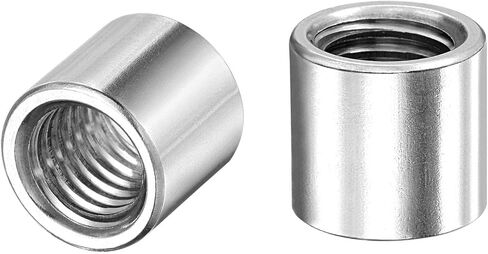 uxcell Round Weld Nuts, M6 x 10mm x 17mm Weld On Bung Female Nut Threaded - 201 Stainless Steel Insert Weldable 10pcs in Saudi Arabia