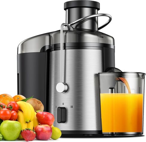 Juicer Machine, 500W Juicer with 3 Inch Wide Mouth 2 Speed Setting, Centrifugal Juicer for Fruit And Vegetables Juice Extractor Easy to Clean, BPA Free in Kuwait