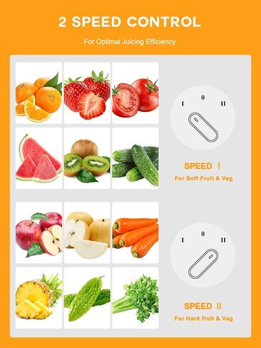 Juicer Machine, 500W Juicer with 3 Inch Wide Mouth 2 Speed Setting, Centrifugal Juicer for Fruit And Vegetables Juice Extractor Easy to Clean, BPA Free in Kuwait