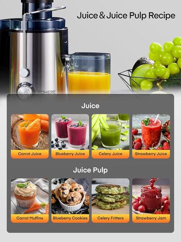 آلات عصارة، الجيل الجديد من آلات عصارة الخضار والفواكه سهلة التنظيف، عصارة طرد مركزي مدمجة بفم عريض 3 بوصات ومضادة للتنقيط، سرعات مزدوجة، وصفة وفرشاة، 400 وات in Kuwait
