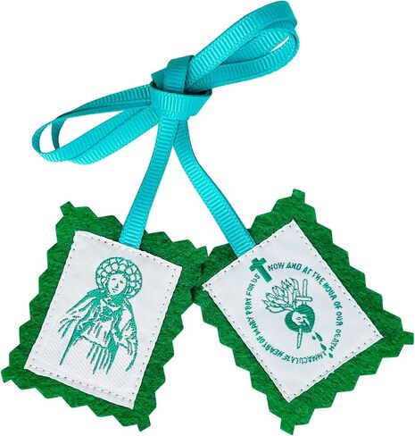 Scapulars Catholic, Brown Scapular Of Our Lady Of Mount Carmel, Escapularios Catolicos Scapular Catholic Necklaces Gift, Escapulario De La Virgen Del Carmen, Mexican Folk Art Decor for Home Wall in Saudi Arabia