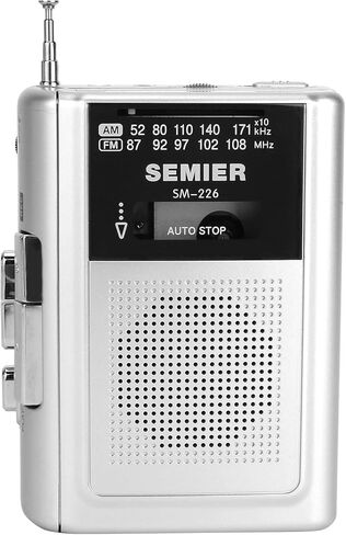 مشغل مسجل كاسيت Walkman عتيق محمول AM FM، مشغل شريط قديم مدمج مع مكبر صوت كبير، مقبس سماعة الأذن، مشبك حزام قابل للإزالة، مدعوم ببطارية DC أو AA للسفر والمنزل in Kuwait