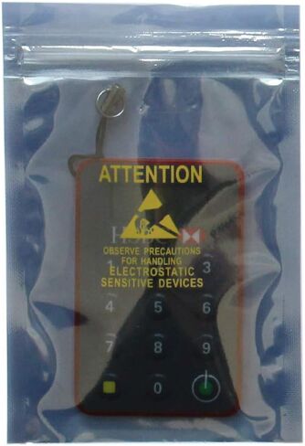 100PCS ESD Shielding Bag Open Top Anti-Static Ziplock Resealable Bag (80 X 120mm / 3.15 X 4.72 inches) Antistatic Label for Motherboard LCD Screen HDD SSD Electronic (Open Top & Non-Printing) in Saudi Arabia