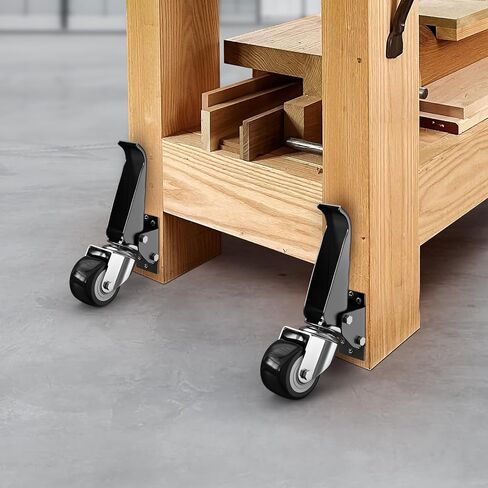 Workbench Stepdown Caster, 600 Lbs Casters Wheels Set of 4 Durable Heavy Duty Steel, 2.5" All Steel Construction Urethane Wheel with Screws & Screwdriver in Saudi Arabia