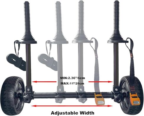 عربة حاملة زورق كاياك مع حزام بطول 10 أقدام وإطارات قابلة للنفخ لنقل قوارب الكاياك ولوح التجديف وSUP والزورق in Kuwait