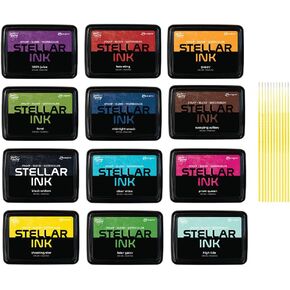 Simon Hurley Stellar Dye Ink Bundles - SHC Stellar Ink Pads Complete Collection of 12, Released May 2025, with Trebbies Detail Sticks in Saudi Arabia