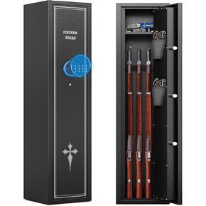 Kaer 2-3 بندقية آمنة ، مسدس طويل آمن للبنادق والمسدسات ، خزائن بندقية للخزائن المسلحة المنزلية للبنادق ، خزانة الأسلحة متعددة الوظائف مع رفوف الأسلحة القابلة للإزالة ، جيوب المسدس in Kuwait