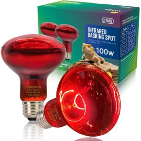 Flsnt 2 حزمة المصابيح الزواحف الحمراء المصباح ، 75 واط أشعة الأشعة تحت الحمراء ضوء بقعة البقعة للسلاحف ، القداس الذروة ، بيثون الكرة ، التنين الملتحي ، الدجاج in Kuwait