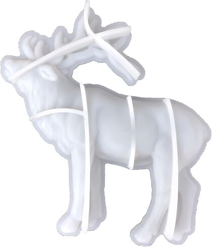 3D Elk Silicone Molds Animal Resin Mold Large Animals Statue Making Epoxy Casting Mould for Wall Hanging Door Decoration, Clear in Kuwait