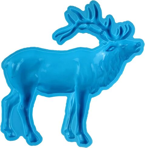 3D Elk Silicone Molds Animal Resin Mold Large Animals Statue Making Epoxy Casting Mould for Wall Hanging Door Decoration, Clear in Kuwait
