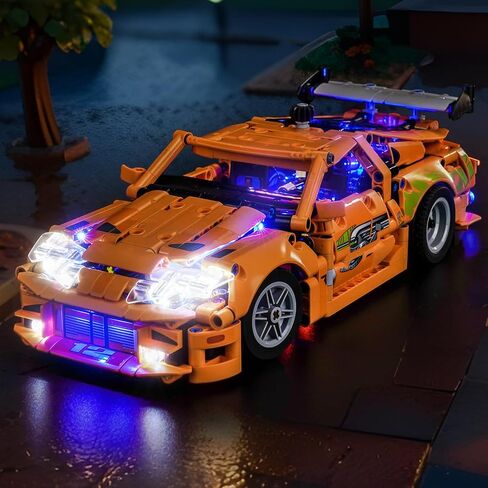 إضاءة LED متوافقة مع LEGO Technic Fast and Furious Toyota supra MK4 ، مجموعة الضوء المتوافقة مع LEGO 42204 ، لم يتم تضمين مجموعة النموذج - فقط الأضواء in Saudi Arabia