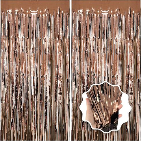 2 Pack Foil Curtain Backdrop Curtains Silver Tinsel Door Streamers Birthday Party Decorations Photo Booth Props for Disco Party Graduation Wedding Baby Shower Bachelorette Christmas Gender Reveal in Saudi Arabia