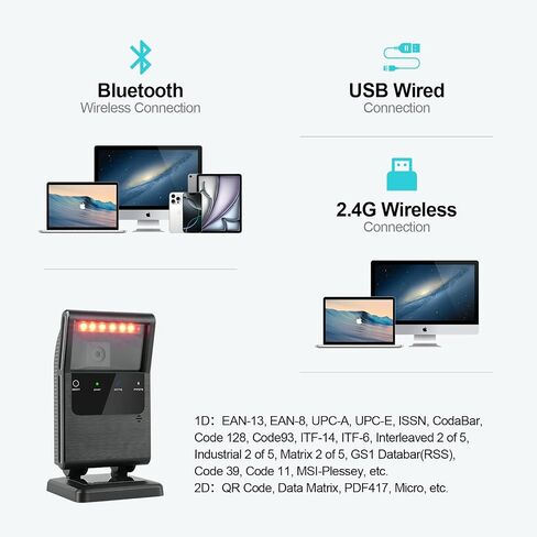 OBZ 1D 2D سطح المكتب SCANNER SCANNER ، QR Barcode Reader USB ماسح ضوئي السلك in Kuwait