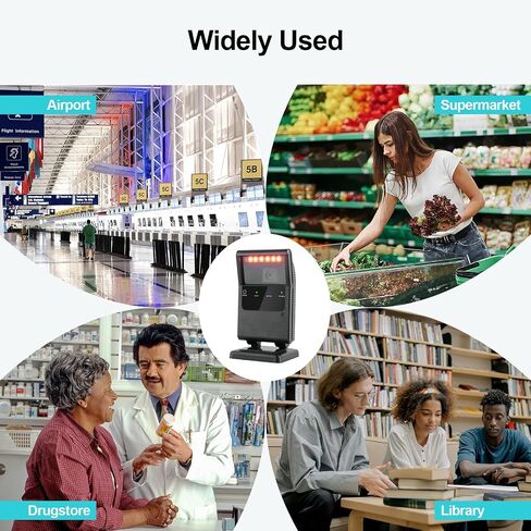 OBZ 1D 2D سطح المكتب SCANNER SCANNER ، QR Barcode Reader USB ماسح ضوئي السلك in Kuwait