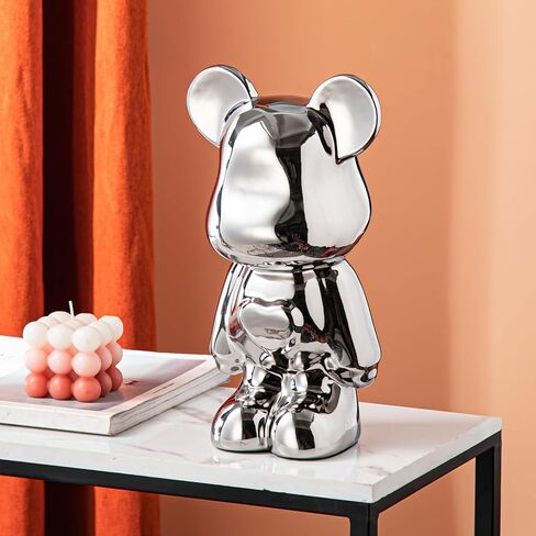 Yundu Ceramic Piggy Bank for Kids and Adults - Coin Bank for Girls and Boys - Gold Love Bear Decoration - Modern Décor, Hypebeast Room Décor - Gifts for Birthdays in Kuwait