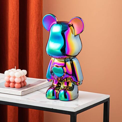 Yundu Ceramic Piggy Bank for Kids and Adults - Coin Bank for Girls and Boys - Gold Love Bear Decoration - Modern Décor, Hypebeast Room Décor - Gifts for Birthdays in Kuwait