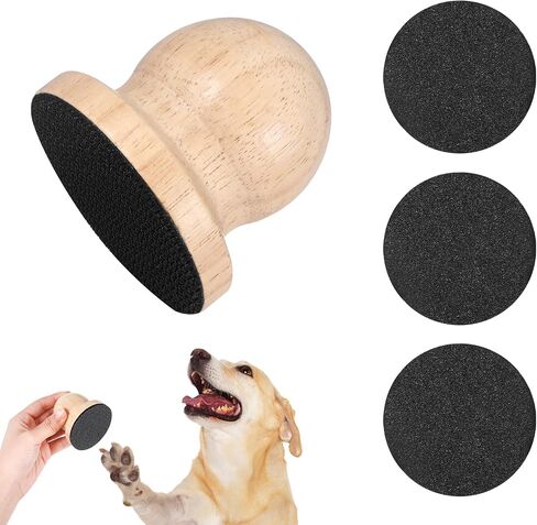 Dog Nail File Board with 3PCS Replaceable Sandpaper, Wooden Dog Nail Scratch Board Pad, Puppy Stress-Free Training Claw Care Emery Pad Treat Box Trimmers Accessories(Black) in Saudi Arabia