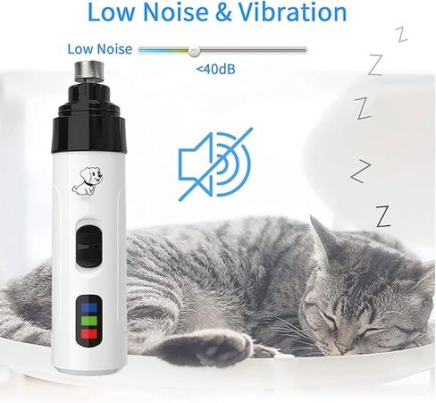 Silent Groom Pro Nail Grinder & Trimmer for Dogs ، Thaight و Low Vibration Pet Grooming Tool للكلاب الصغيرة والكبيرة - Clipper Safe Paws مع LED Light for Professional Home Grooming (1pcs) in Kuwait