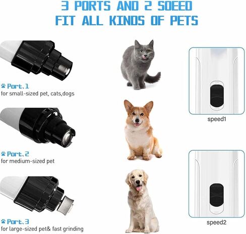Silent Groom Pro Nail Grinder & Trimmer for Dogs ، Thaight و Low Vibration Pet Grooming Tool للكلاب الصغيرة والكبيرة - Clipper Safe Paws مع LED Light for Professional Home Grooming (1pcs) in Kuwait