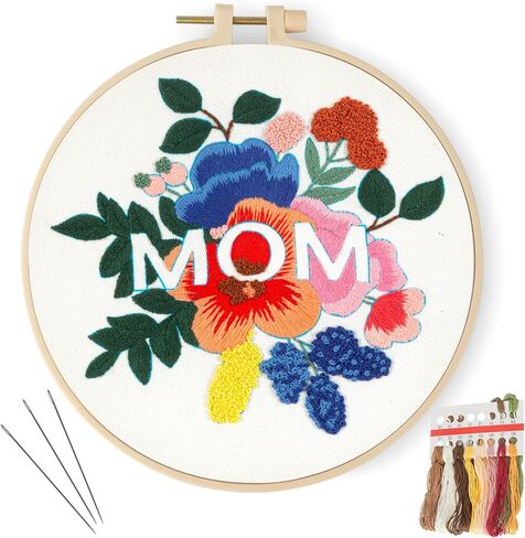Culberta Embroidery Kit for Beginners, Cross Stitch Kits for Adults with Punch Needle kit, Hoop, & Step by Step HD Video Tutorials, Starfish Handmade DIY Art Supplies for Gifts in Saudi Arabia