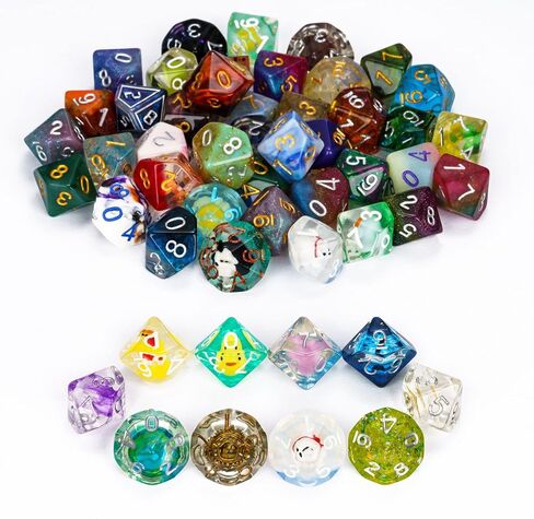 10 Pack D10 Polyhedral Dice Set ، Random Color 10 Side DND Dice for RPG Gloy Games Games Games in Kuwait