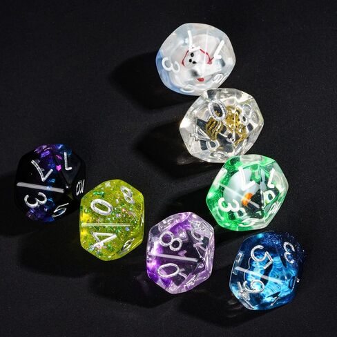 10 Pack D10 Polyhedral Dice Set ، Random Color 10 Side DND Dice for RPG Gloy Games Games Games in Kuwait