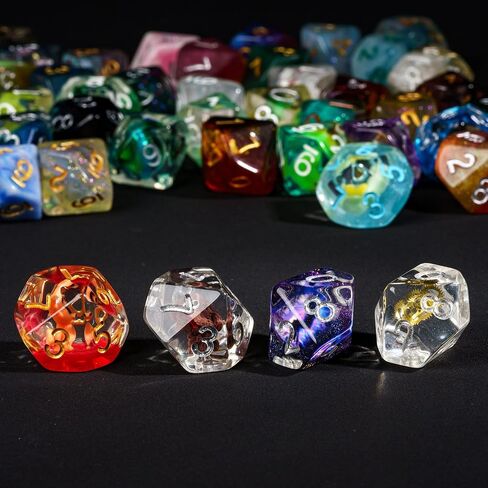 10 Pack D10 Polyhedral Dice Set ، Random Color 10 Side DND Dice for RPG Gloy Games Games Games in Kuwait