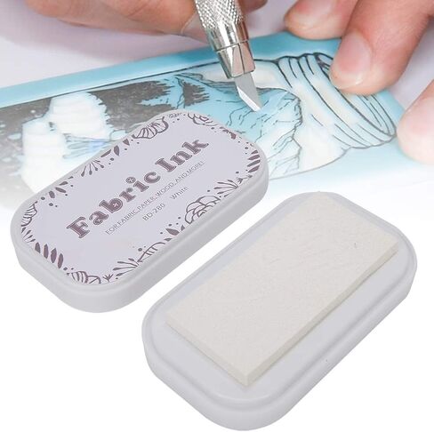 Stamp Ink Pads for Rubber Stamps, Stamp Pads for Card Making Wood Fabric and Paper(Porcelain White) in Saudi Arabia