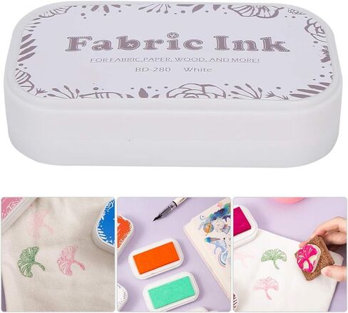 Stamp Ink Pads for Rubber Stamps, Stamp Pads for Card Making Wood Fabric and Paper(Porcelain White) in Saudi Arabia