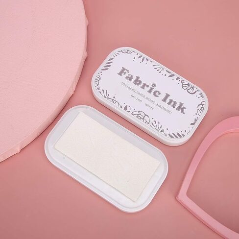Stamp Ink Pads for Rubber Stamps, Stamp Pads for Card Making Wood Fabric and Paper(Porcelain White) in Saudi Arabia