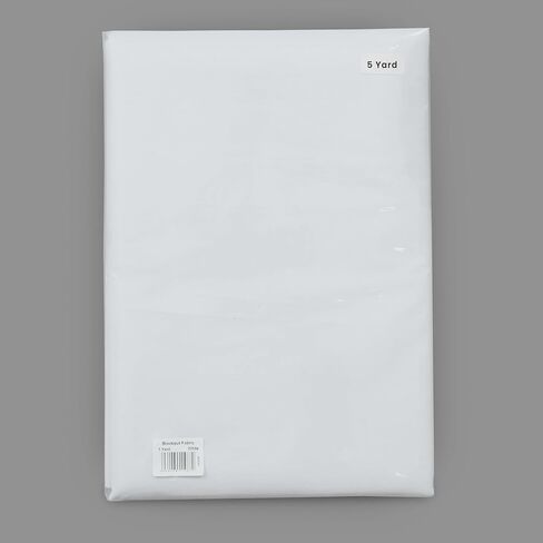 نسيج تعتيم عريض 110 بوصة من الفناء - 2 ياردة مسبقة (72 "× 110") مواد بطانة الستائر ، نسيج أبيض ثلاثي الطبقة متميز للستائر ، بطانات الأقمشة ومشاريع DIY in Kuwait