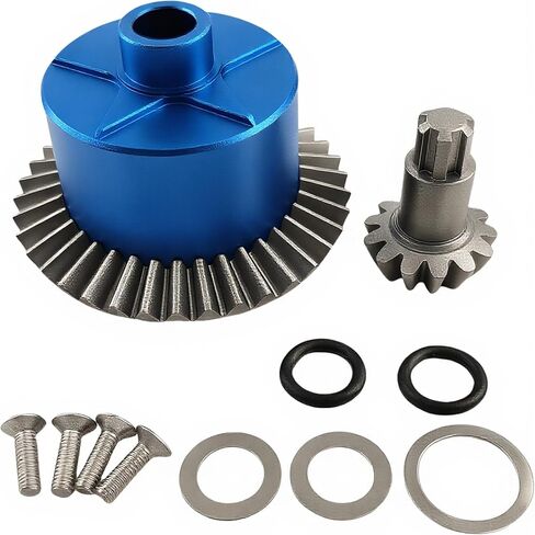 Steel Differential Gear Set, 37T Main Gear & 13T Input Gear for Arrma 1/10 Big Rock, Granite, Vorteks, Senton 3S BLX, Kraton/Outcast 4S BLX, 1/8 Typhon/Infraction 3S, Replaces AR310872 (Red) in Saudi Arabia