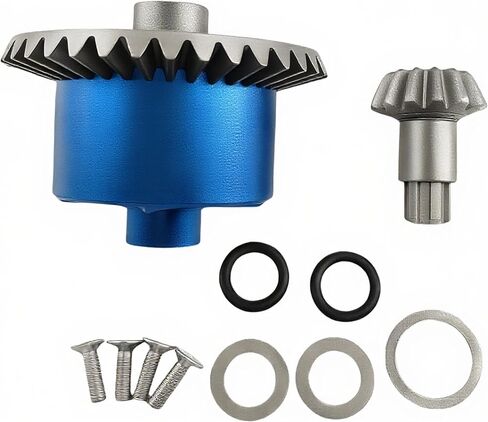 Steel Differential Gear Set, 37T Main Gear & 13T Input Gear for Arrma 1/10 Big Rock, Granite, Vorteks, Senton 3S BLX, Kraton/Outcast 4S BLX, 1/8 Typhon/Infraction 3S, Replaces AR310872 (Red) in Saudi Arabia
