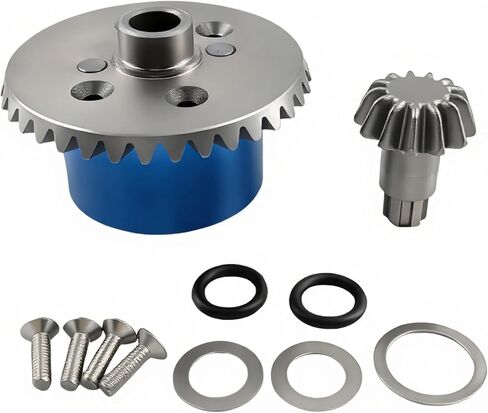 Steel Differential Gear Set, 37T Main Gear & 13T Input Gear for Arrma 1/10 Big Rock, Granite, Vorteks, Senton 3S BLX, Kraton/Outcast 4S BLX, 1/8 Typhon/Infraction 3S, Replaces AR310872 (Red) in Saudi Arabia