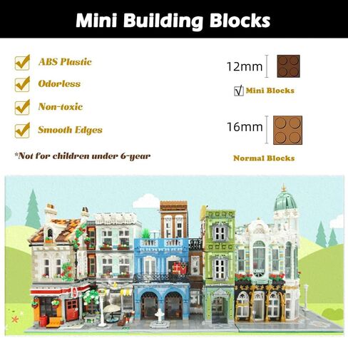 ZenithFlow Street View Building Blocks Kit, Gem Store Mini Blocks Construction Toys European Architecture Model House Store Building Set, Idea Gifts Home Decoration Collection for Adults 3115 PCS in Saudi Arabia