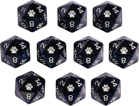 10 Pack D10 Polyhedral Dice Set ، Random Color 10 Side DND Dice for RPG Gloy Games Games Games in Kuwait