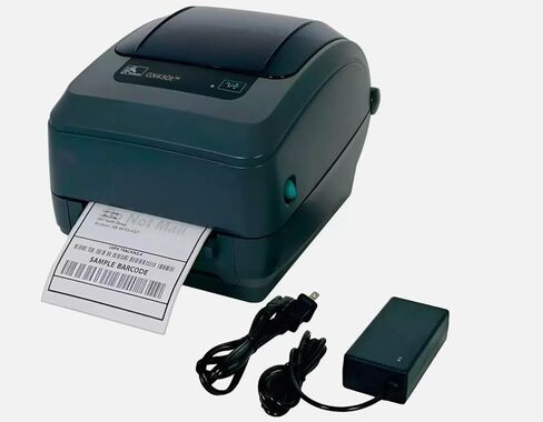 Zebra GX430T Thermal Transfer Label Printer 300 dpi Peel USB LAN GX43-102411-000, Bundle AC Adapter USB and Ethernet Cables (Renewed) in Saudi Arabia