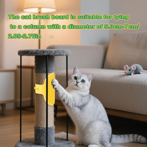 4 مساءً فرشاة Cat Self Groomer ، Silicone Cat Face Granter Corner Brush قابلة للتعديل تدليك الشعر بأمهات من 2.09-2.76in in Kuwait