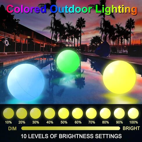 Pool Toys,LED Beach Ball with Remote Control,12" Inflatable Beach Balls with 16 Colors Lights and 4 Light Modes. in Saudi Arabia