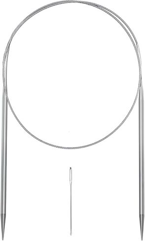 Aolfior Stainless Steel Circular Knitting Needles Size 8 16 Inch 5 mm Set Round Metal (Silver, 16 inch-8-(5mm)) Suitable for Beginners and Experienced Knitters Alike. in Saudi Arabia