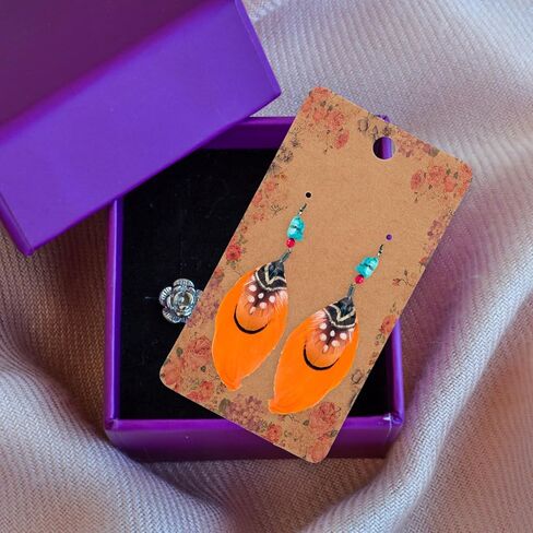 Dangle Earrings Paper Paper Earring Display Ploral Paper Carring Holder Hanging Ear Buds Moleder Accounders Displans Compans to Packaging 100pcs 5x9cm rering Cards in Kuwait