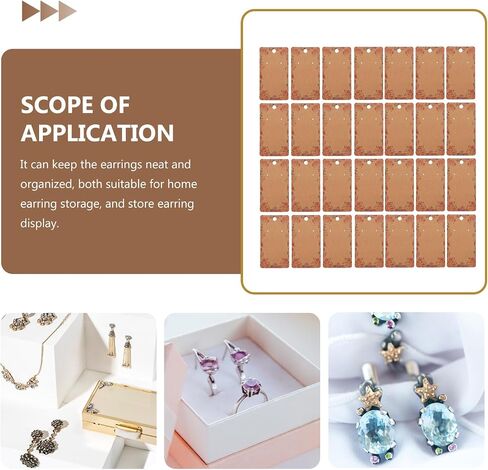 Dangle Earrings Paper Paper Earring Display Ploral Paper Carring Holder Hanging Ear Buds Moleder Accounders Displans Compans to Packaging 100pcs 5x9cm rering Cards in Kuwait