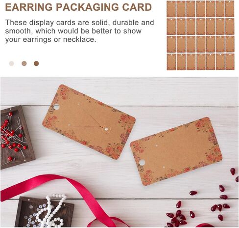 Dangle Earrings Paper Paper Earring Display Ploral Paper Carring Holder Hanging Ear Buds Moleder Accounders Displans Compans to Packaging 100pcs 5x9cm rering Cards in Kuwait