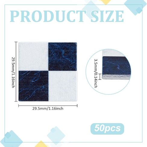 PH Pandahall 50pcs Dollhous Flooring Mini Square Square مع نمط التارتان 1.2 بوصة مصغرة ديكور ألواح الأرضية للدمى DIY DOLLES in Saudi Arabia