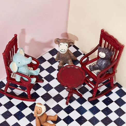 PH Pandahall 50pcs Dollhous Flooring Mini Square Square مع نمط التارتان 1.2 بوصة مصغرة ديكور ألواح الأرضية للدمى DIY DOLLES in Saudi Arabia