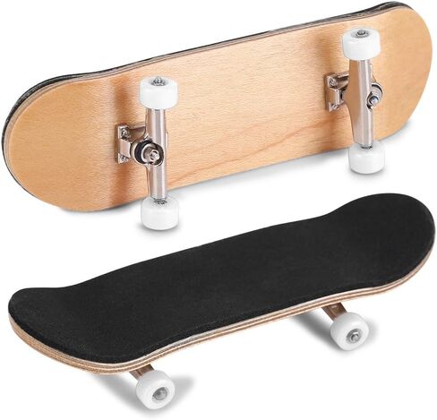 Professional Mini Fingerboards, Maple Wooden Alloy Fingerboard Finger Skateboards with Box Reduce Pressure Kids Gifts Finger Skateboard in Kuwait