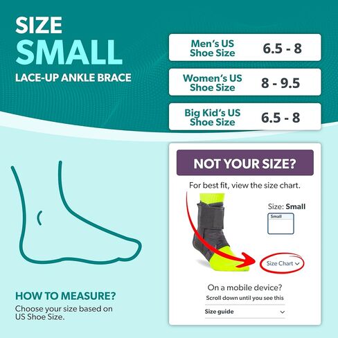 BraceAbility Lace Up Kids Ankle Brace - Pediatric Figure 8 Sprained Foot Support Wrap for Active Youth, Children in Sports, Basketball Protection, Gymnastics, Soccer, and Volleyball (XS) in Kuwait