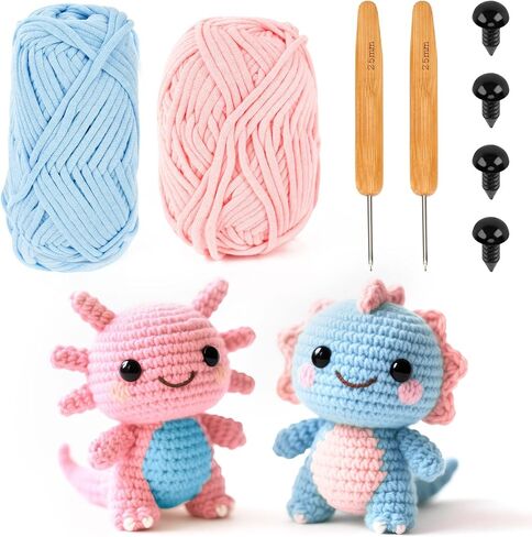 RAINFLOW Crochet kit for Beginners - Crochet Kits for DIY Yarn for Crocheting Knitting kit Crafts for Adults with Instruction and Video Gifts for Crochet Lovers Christmas Halloween Birthdays in Saudi Arabia