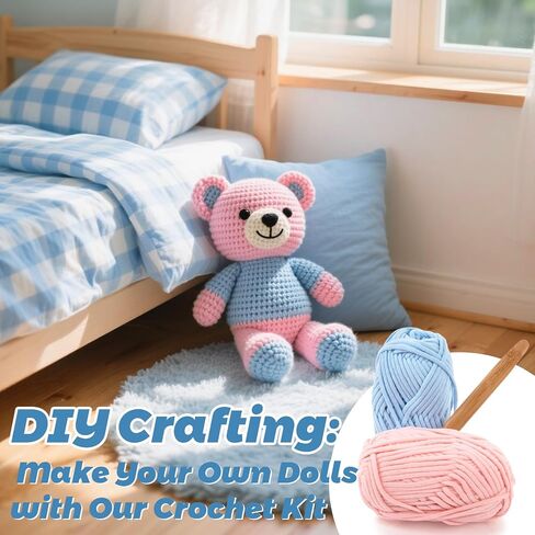RAINFLOW Crochet kit for Beginners - Crochet Kits for DIY Yarn for Crocheting Knitting kit Crafts for Adults with Instruction and Video Gifts for Crochet Lovers Christmas Halloween Birthdays in Saudi Arabia